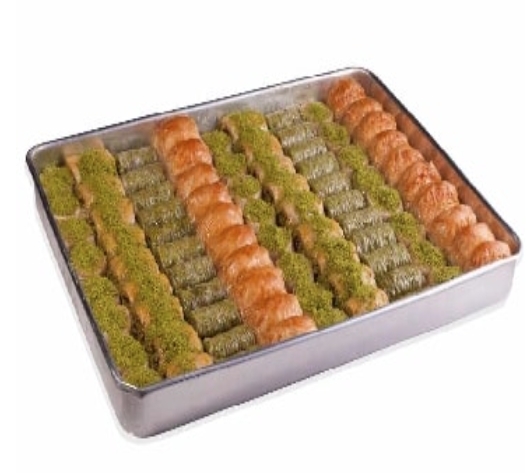 2500 Gr ( 2.5 Kg ) Karışık Cevizli ve Fıstıklı Baklava Nevşehir pasta