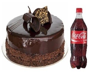 4-6 Kişilik Klasik Çikolatalı Pasta 1 Litre Cola Nevşehir pasta