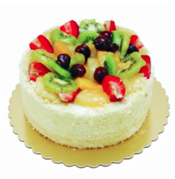 4 kişilik yuvarlak karışık meyveli pasta Nevşehir pasta