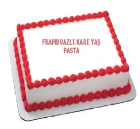 Düz Sade 25 Kişilik Frambuazlı Yaş Pasta Nevşehir pasta