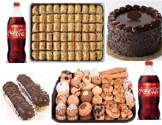 Kalabalık Sofralar İçin Özel Tatlı Seti Baklava Pasta ve İçecek Nevşehir pasta