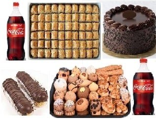 Kalabalık Sofralar İçin Özel Tatlı Seti Baklava Pasta ve İçecek Nevşehir pasta